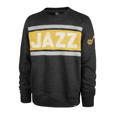 Shop 47 ' Heather Black Utah Jazz Tribeca Emerson Pullover Sweatshirt