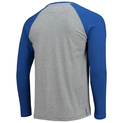 Shop Boxercraft Royal/heathered Gray Trenton Thunder Long Sleeve Baseball T-shirt