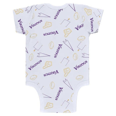 Shop Wear By Erin Andrews Newborn & Infant  Gray/purple/white Minnesota Vikings Three-piece Turn Me Around