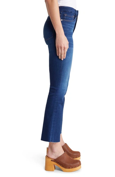 Shop Frame Le Super High Waist Raw Hem Crop Mini Bootcut Jeans In Kettering