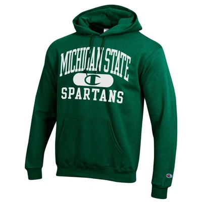 Champion Green Michigan State Spartans Arch Pill Pullover Hoodie In Green
