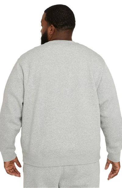 Shop Nike Club Crewneck Sweatshirt In D Gr H/white