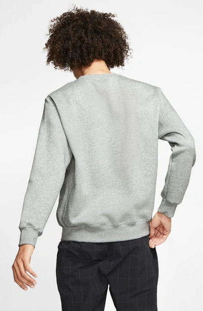 Shop Nike Club Crewneck Sweatshirt In D Gr H/white