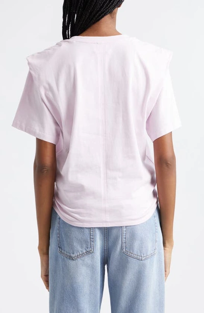 Shop Isabel Marant Zelikia Modern Tie Front Cotton Jersey Top In Light Pink