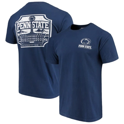 Shop Image One Navy Penn State Nittany Lions Comfort Colors Campus Icon T-shirt
