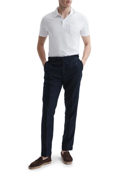 Shop Reiss Nammos Short Sleeve Pocket Polo In White