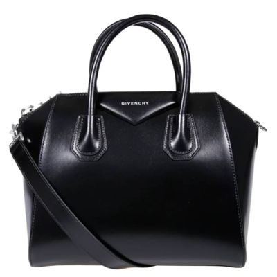 Shop Givenchy Black Leather Small Antigona Bag