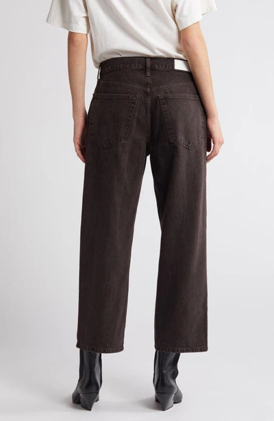Shop Re/done Loose Fit Crop Wide Leg Jeans In Cocoa