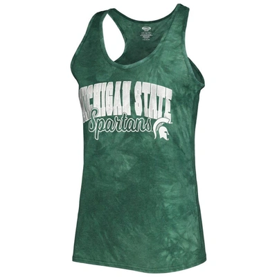 Shop Concepts Sport Green Michigan State Spartans Billboard Tie-dye Tank And Shorts Sleep Set