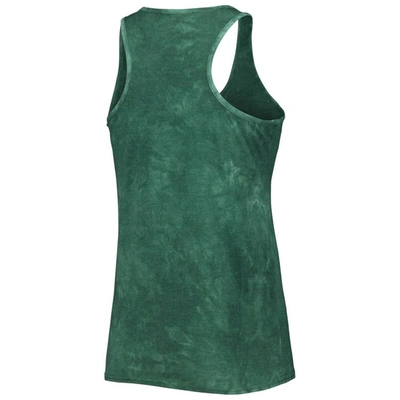 Concepts Sport Green Michigan State Spartans Billboard Tie-dye Tank And Shorts Sleep Set In Green