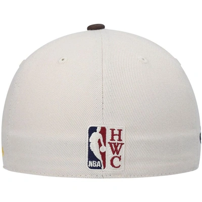 Shop Mitchell & Ness Cream Los Angeles Lakers Hardwood Classics 2010 Nba Finals Patch Off White Camo Fitt