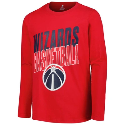 Shop Outerstuff Youth Red Washington Wizards Showtime Long Sleeve T-shirt