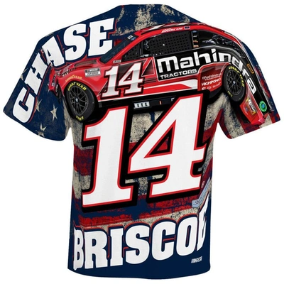 Shop Stewart-haas Racing Team Collection White Chase Briscoe Mahindra Sublimated Patriotic Total Print T-