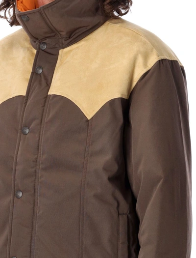 Shop Levi's Western Puffer In Brown