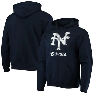 Shop Stitches Navy New York Cubans Negro League Logo Pullover Hoodie