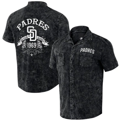 Shop Darius Rucker Collection By Fanatics Black San Diego Padres Denim Team Color Button-up Shirt