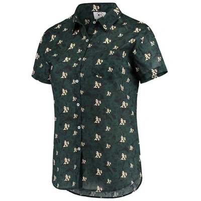 Shop Foco Green Oakland Athletics Floral Button Up Shirt