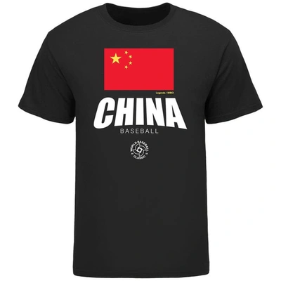 Shop Legends Black China Baseball 2023 World Baseball Classic Federation T-shirt
