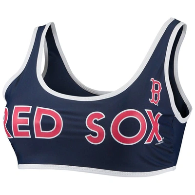 Shop G-iii 4her By Carl Banks Navy Boston Red Sox Southpaw Bikini Top