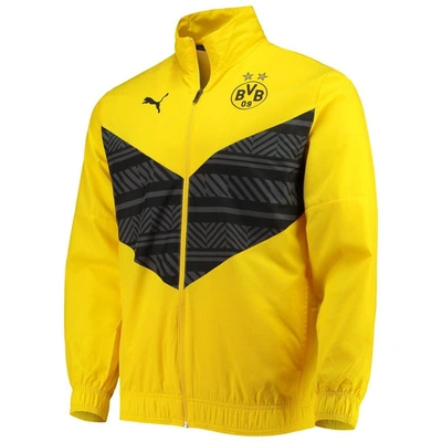 Shop Puma Yellow Borussia Dortmund 2022/23 Pre-match Full-zip Jacket