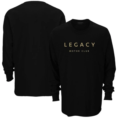 Shop Checkered Flag Black Legacy Motor Club Team Long Sleeve T-shirt