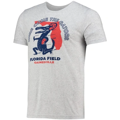 Shop Homefield Heathered Gray Florida Gators Vintage Here Come The Gators T-shirt In Heather Gray