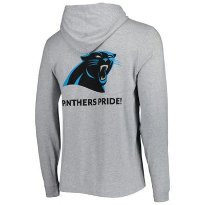 Shop Vineyard Vines Heathered Gray Carolina Panthers Local Long Sleeve Hoodie T-shirt In Heather Gray