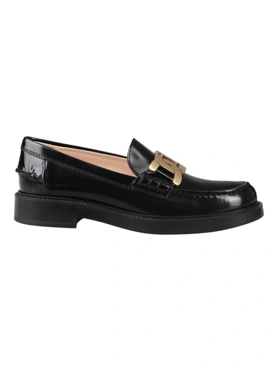 Shop Tod's Loavers Shoes In Black