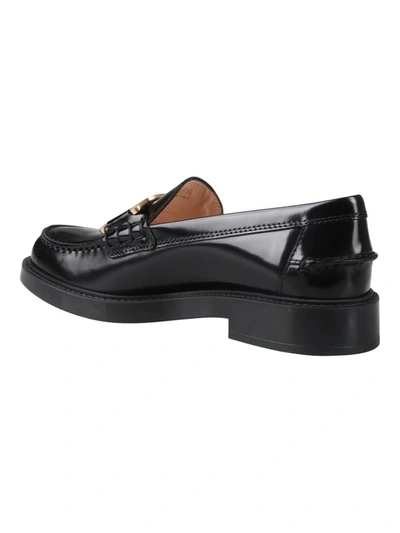 Tod's Tods Lthr Chnky T Logo Loafer In Black
