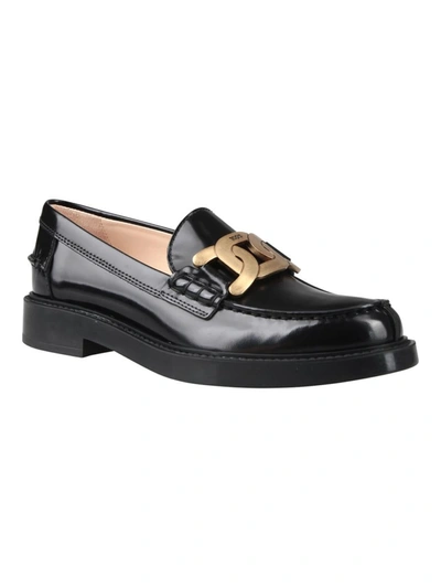 Tod's Tods Lthr Chnky T Logo Loafer In Black