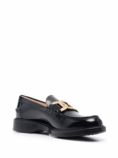 Shop Tod's Loavers Shoes In Black