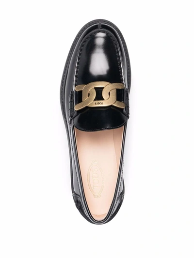 Shop Tod's Loavers Shoes In Black