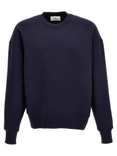 Shop Ami Alexandre Mattiussi Cotton Blend Sweatshirt Blue