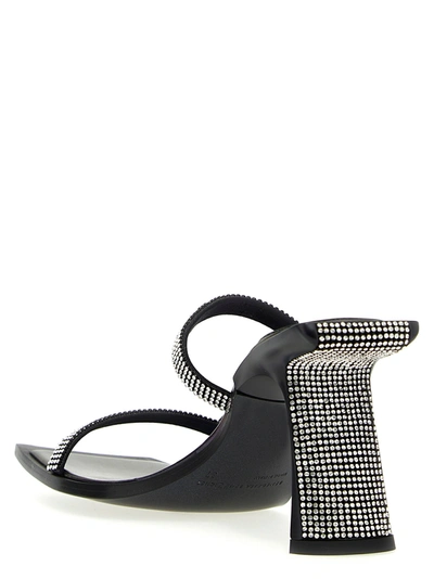 Benedetta Bruzziches Square Toe Rhinestone Double Strap Sandals
