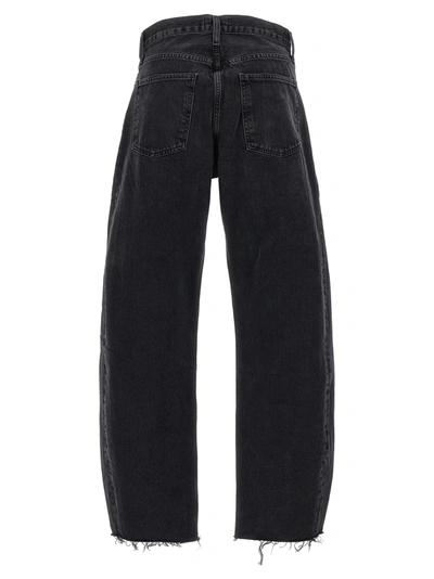 Shop Agolde Luna Pieced Jeans Black
