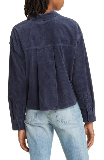 Madewell Variegated Corduroy Button-up Shirt In Nighttime