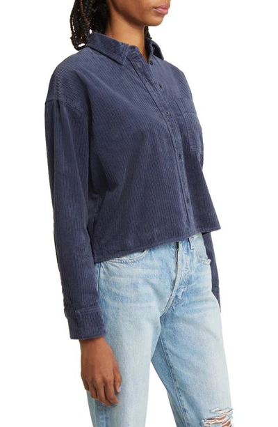 Madewell Variegated Corduroy Button-up Shirt In Nighttime