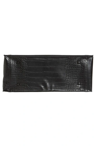 Shop Beis The Work Tote In Black Croc