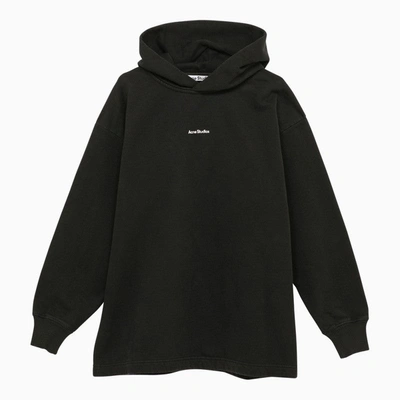 Shop Acne Studios Black Cotton Sweatshirt With Logo Women