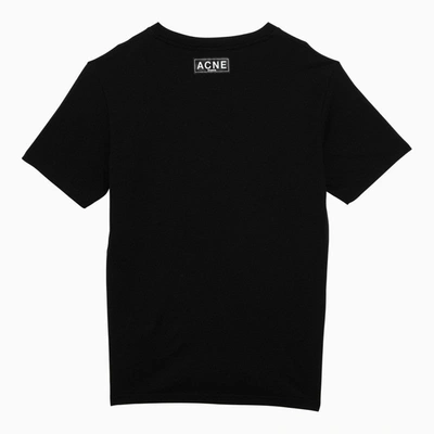 Shop Acne Studios Black Cotton T-shirt With Logo Men