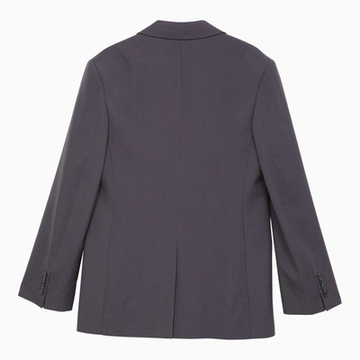 Shop Acne Studios Blue Single-breasted Jacket In Wool Blend Women