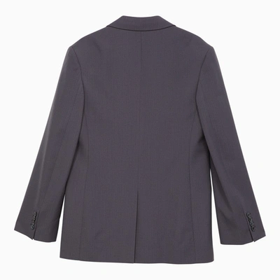 Acne Studios Blue Single-breasted Jacket In Wool Blend In Blue