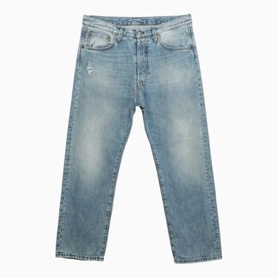 Shop Acne Studios Light Blue Washed-out Denim Jeans Men