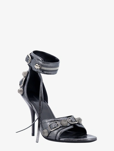 Shop Balenciaga Woman Cagole Woman Silver Sandals