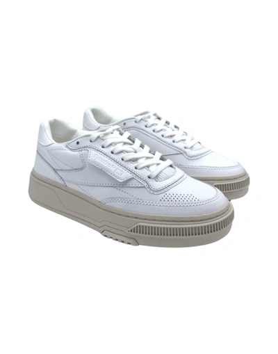 Reebok Club C Ltd White Leather Sneakers In Blue