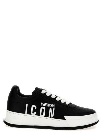 Shop Dsquared2 'canadian' Sneakers In White/black