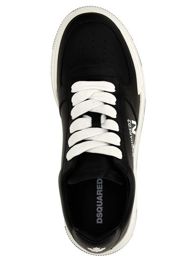 Shop Dsquared2 'canadian' Sneakers In White/black