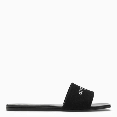 Shop Givenchy Low Black Canvas Sandal Women