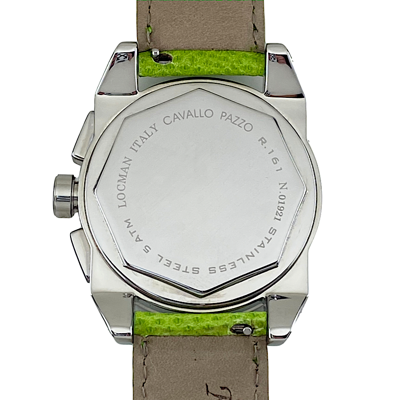 Pre-owned Locman Unisex  Cavallo Pazzo Chronograph Diamond Bezel Quartz Ref.161 Watch 40 Mm