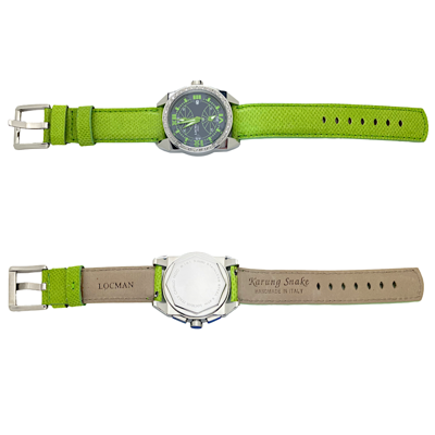 Pre-owned Locman Unisex  Cavallo Pazzo Chronograph Diamond Bezel Quartz Ref.161 Watch 40 Mm